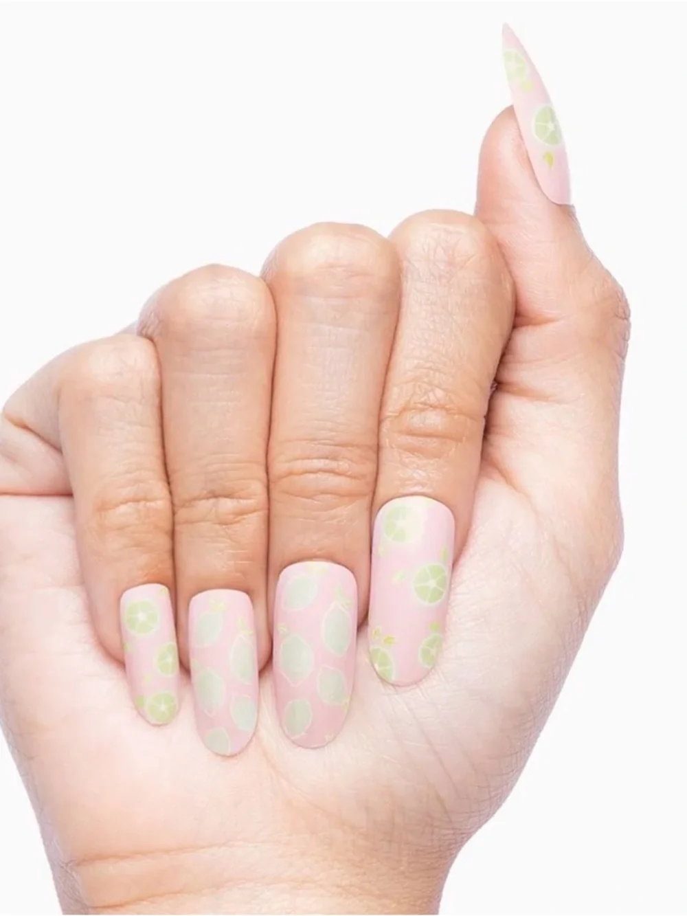 ⭐️ 3/$10 Citrus 🍋‍🟩 Nail Wraps — Pink & Lime Design new unopened package